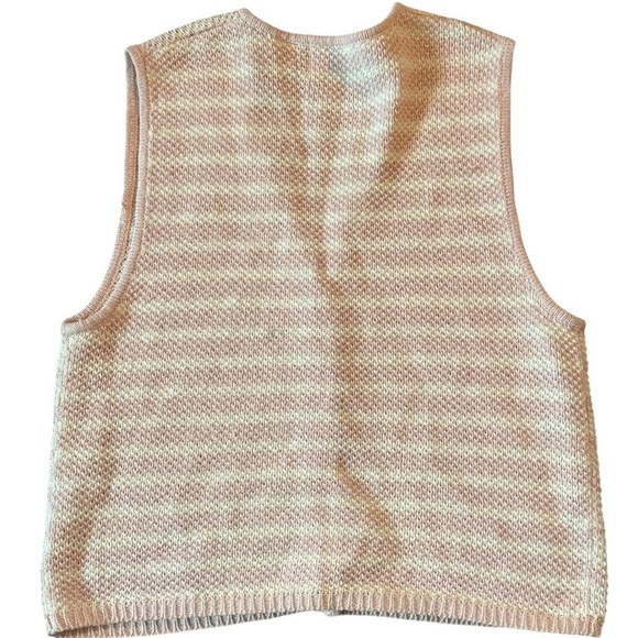 Allison Brittney Peach V-Neck Sweater Vest - Picture 2 of 3